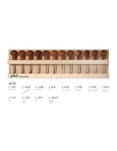 Pfeil Handpalmgutsen Set 12-delig