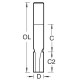 Dnamic TCT Groeffrees Extra Lang,  1/4 inch (6.35mm) 