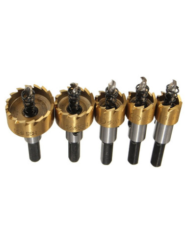 Gatenzaag, Klokboor, metaal/hout/plastic set 5st.